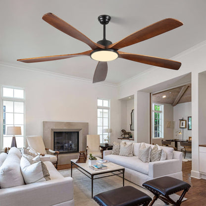 72 Inch Black Walnut Ceiling Fan Bedroom