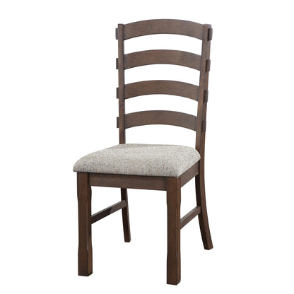 Grey & Rustic Brown Ladder Back Side Chairs (Set of 2) for Dining Room