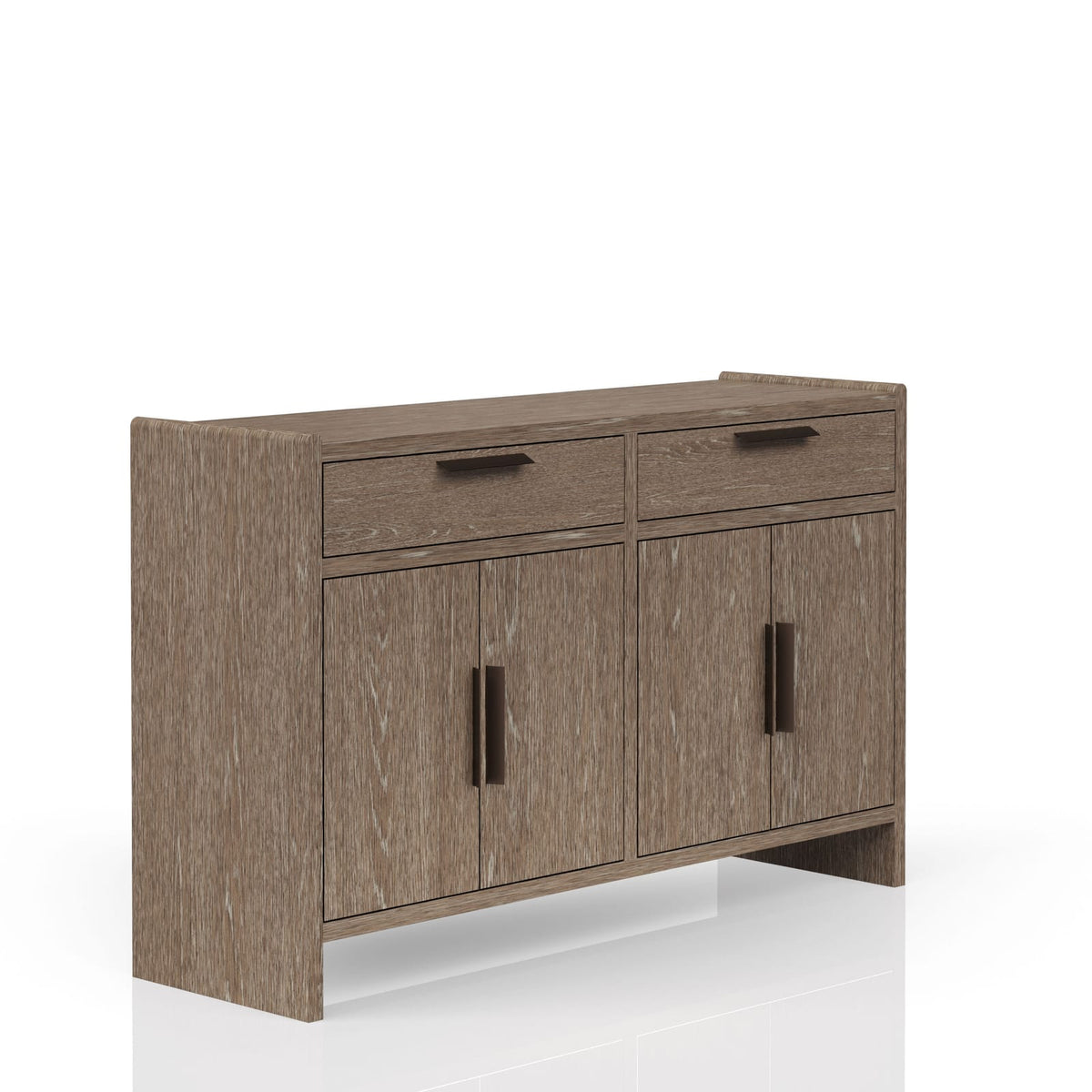 Light Brown Solid Wood Server Cabinet - 60" Buffet