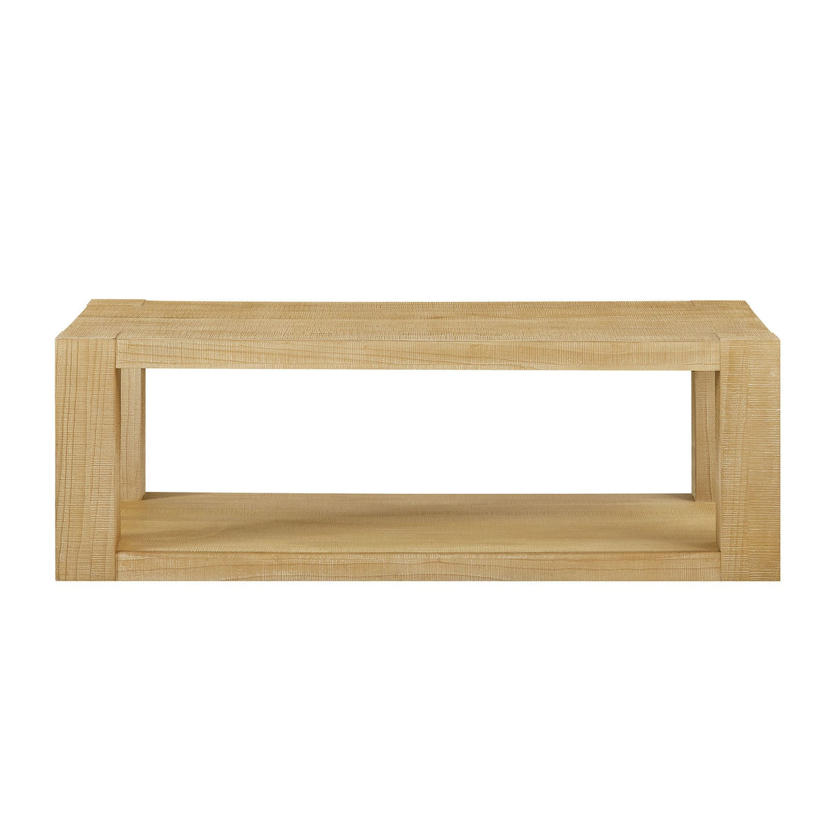 48 Inch Natural MDF Coffee Table - Rectangular Living Room Table