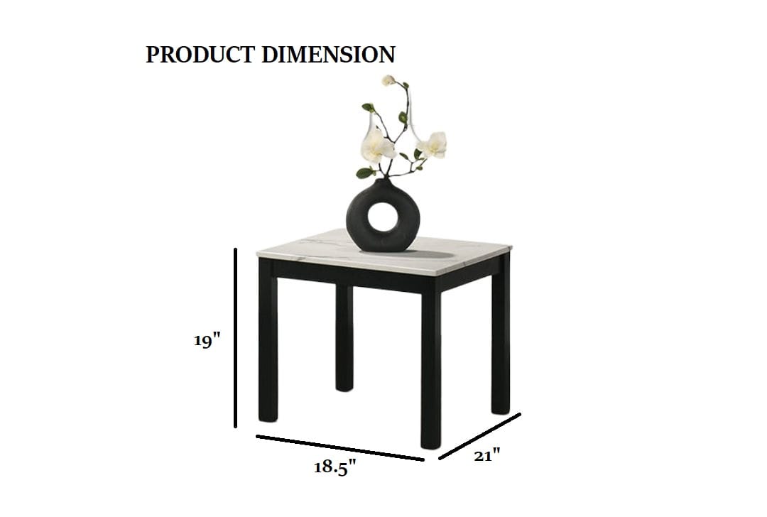 Contemporary White Table Set - Coffee & End Tables