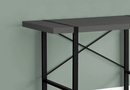 Grey Computer Desk - 48" L Home Office Desk with Black Metal Legs