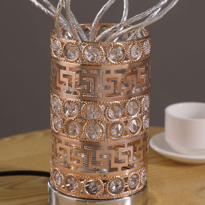 Aluminum Rose Table Lamp - Multicolor Copper/Silver Finish