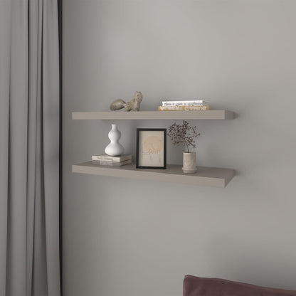 Floating Shelves Taupe - Display & Storage, 2-Piece Set