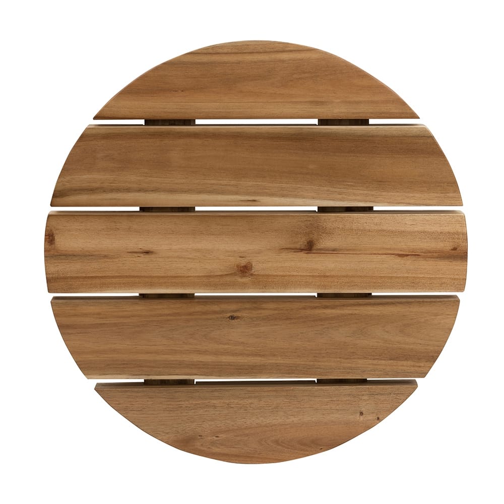 16 Inch Round Acacia Wood Side Table