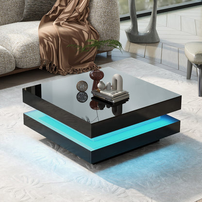 Small Black Square Coffee Table - 31.5" x 31.5"