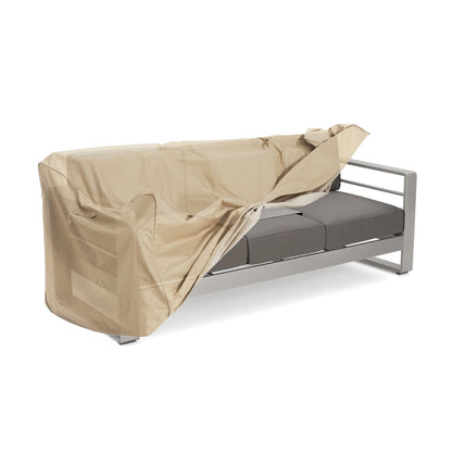 Beige 3-Seater Patio Sofa Cover - Weather Resistant Fabric