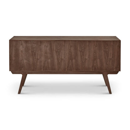 63" Walnut Wood Media Cabinet - Contemporary Storage