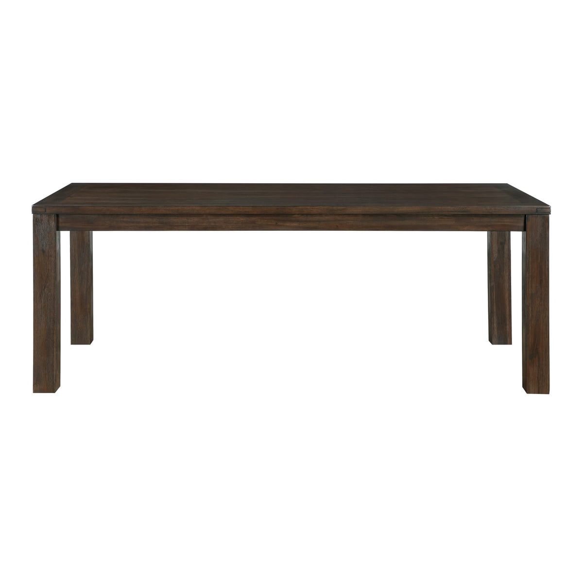 6-Person Dining Table with Upholstered Chairs - Blue Gray, Dark Brown