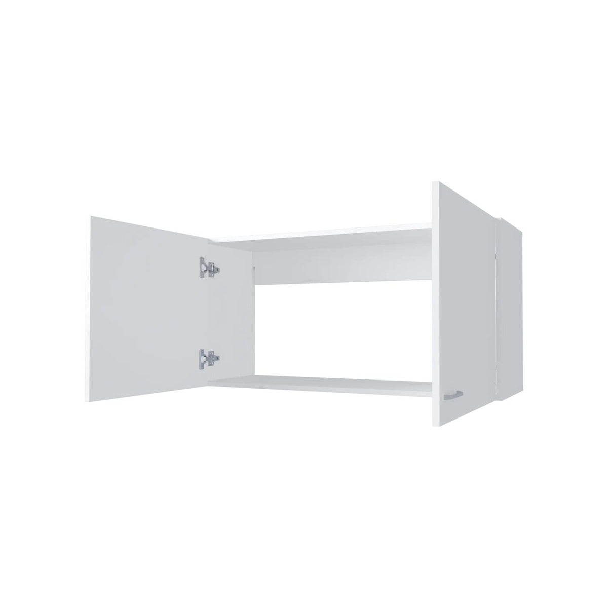 Large White Melamine 2-Door Wall Cabinet for Living Room