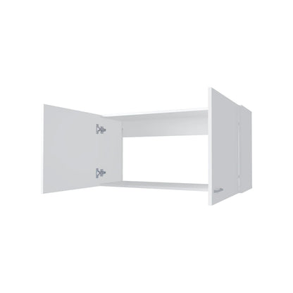 Large White Melamine 2-Door Wall Cabinet for Living Room