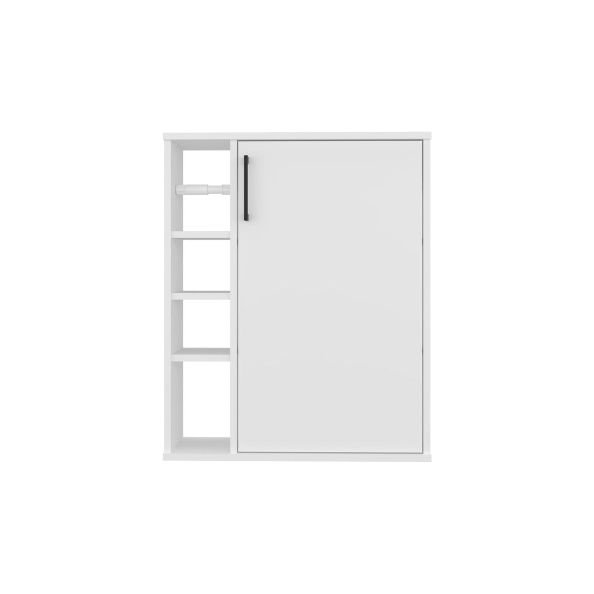 White Bathroom Storage Cabinet - Wall Mounted Organizer