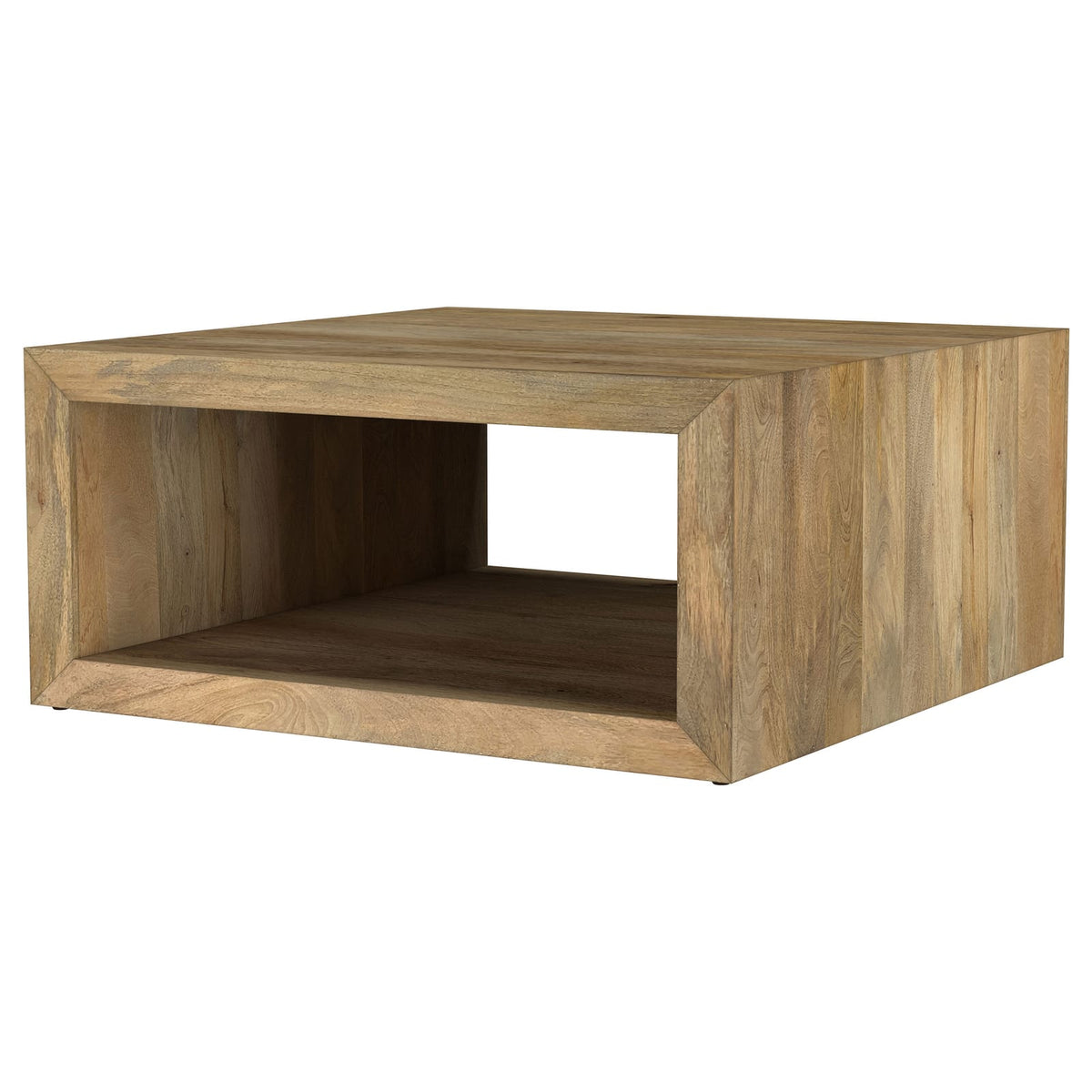 Natural Mango Wood Square Coffee Table - 39" x 39"