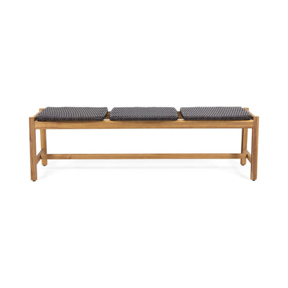Teak Acacia Wood 3 Seat Bench - Outdoor Patio Furniture