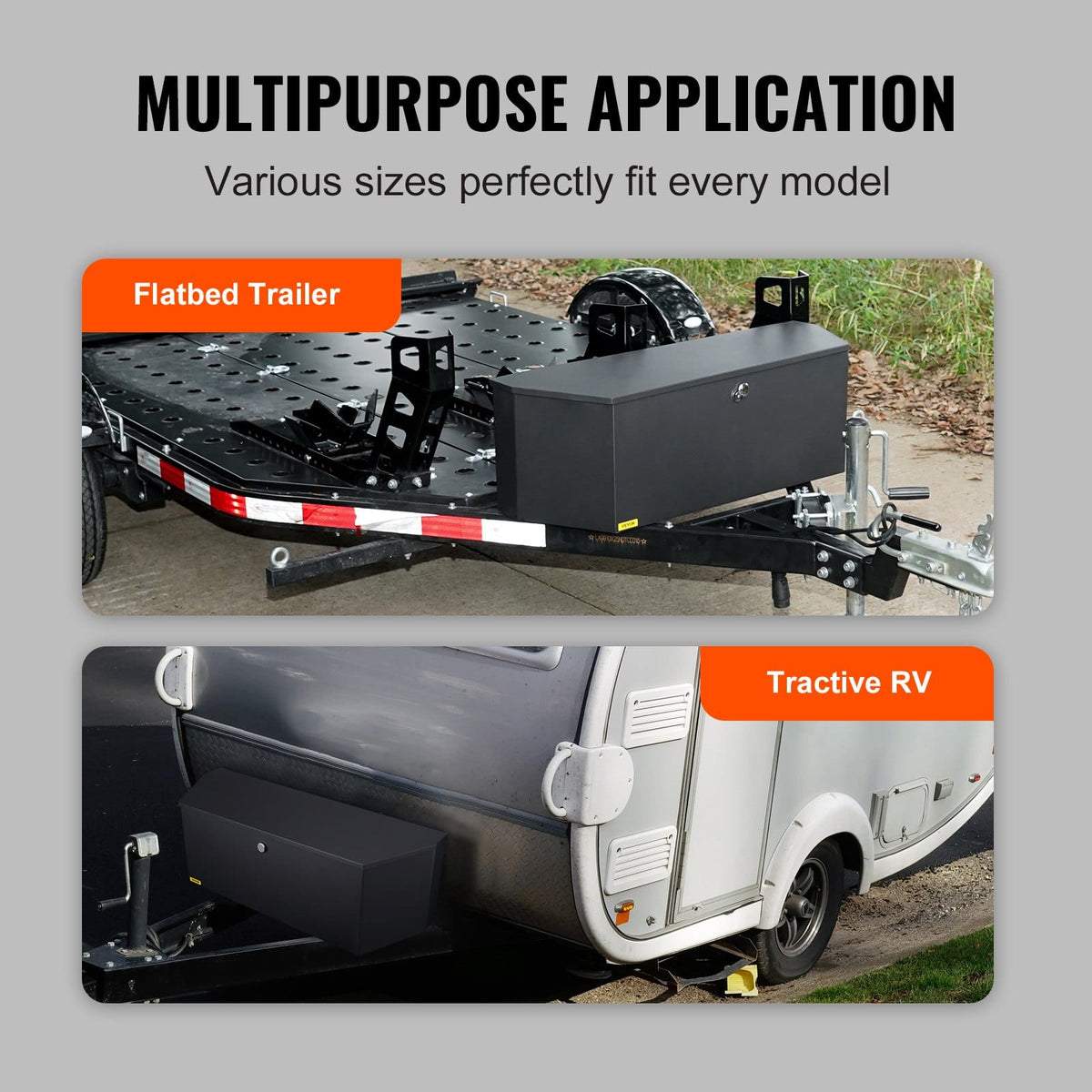 Heavy Duty Trailer Tongue Box - Carbon Steel Tool Chest