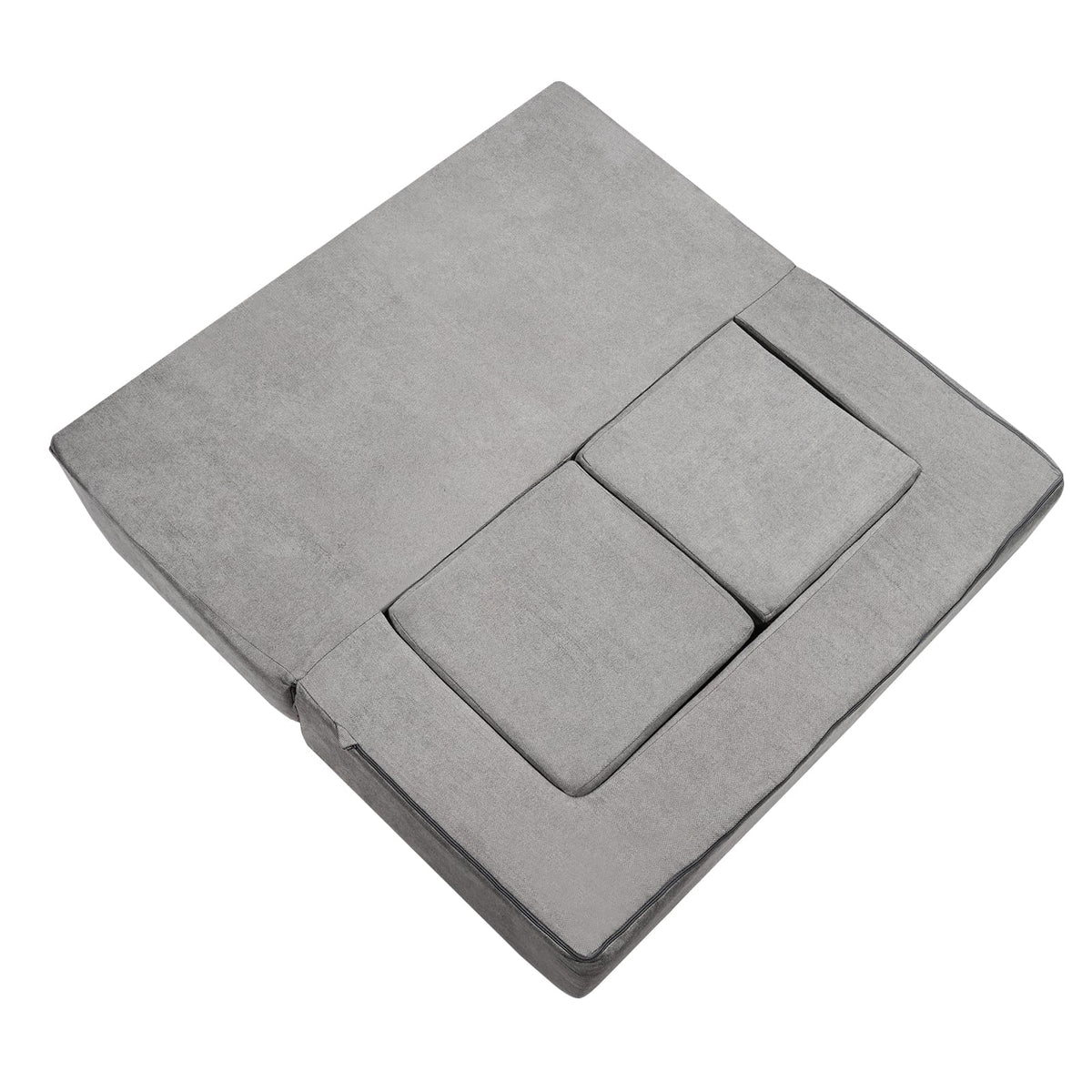 Light Gray Kids Couch - 4 Piece Modular Sofa for Children