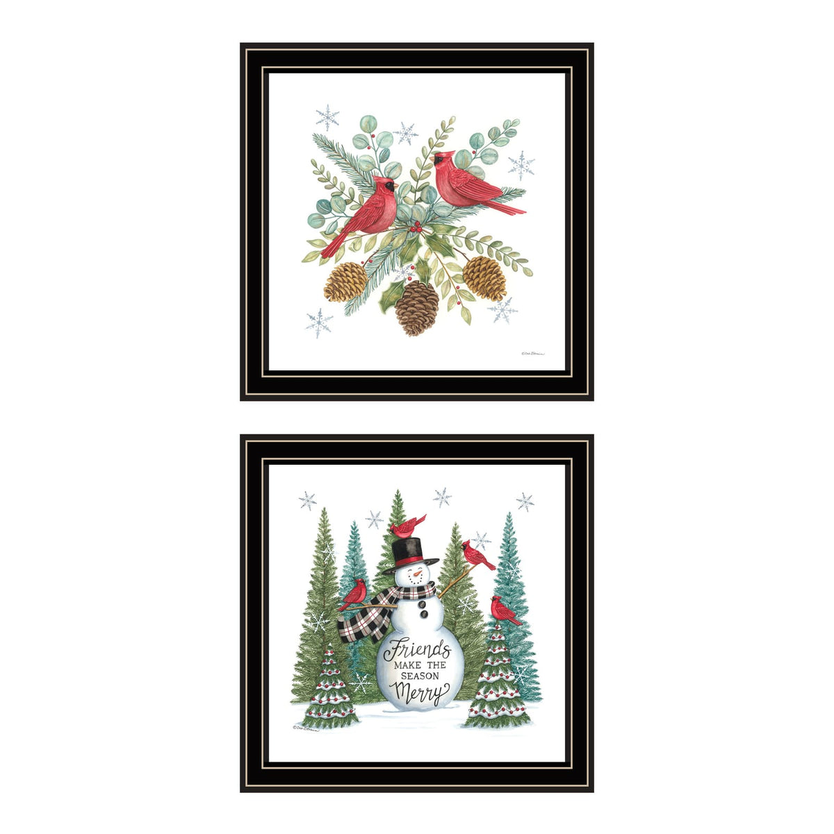 Trendy Framed Wall Art - Multicolor Vignette Friends