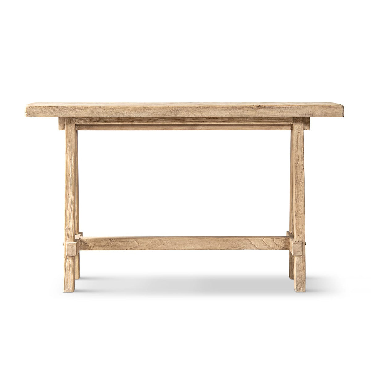 60" Natural Reclaimed Elm Console Table - Rustic Farmhouse Style