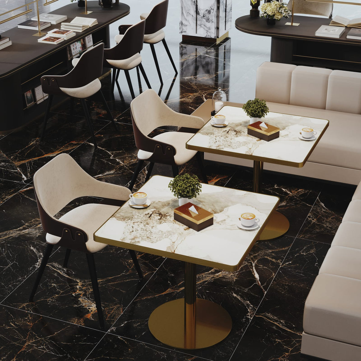 Light Slate Grey Sintered Stone Outdoor Table - 31.5 Inch Modern Dining Table