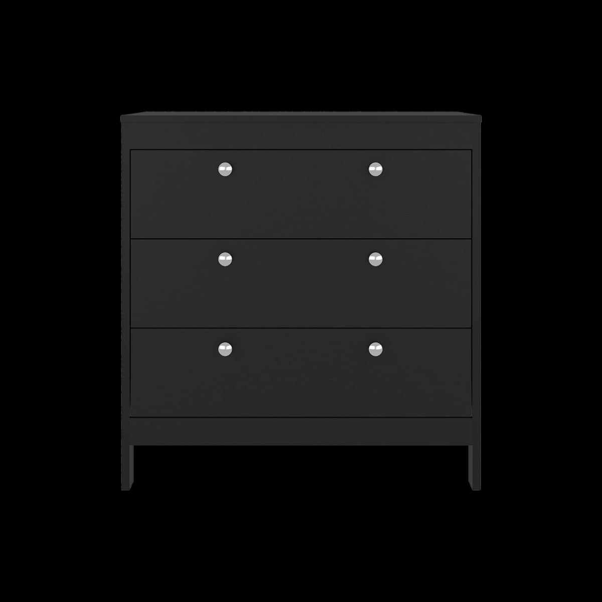 Wenge 3-Drawer Chest - Bedroom Storage