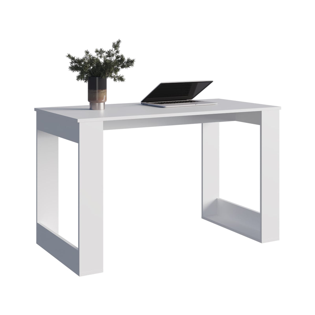 White Writing Desk - 47" Work Surface for Home Office