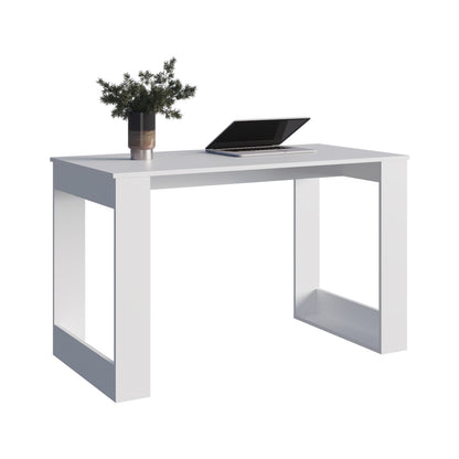 White Writing Desk - 47" Work Surface for Home Office
