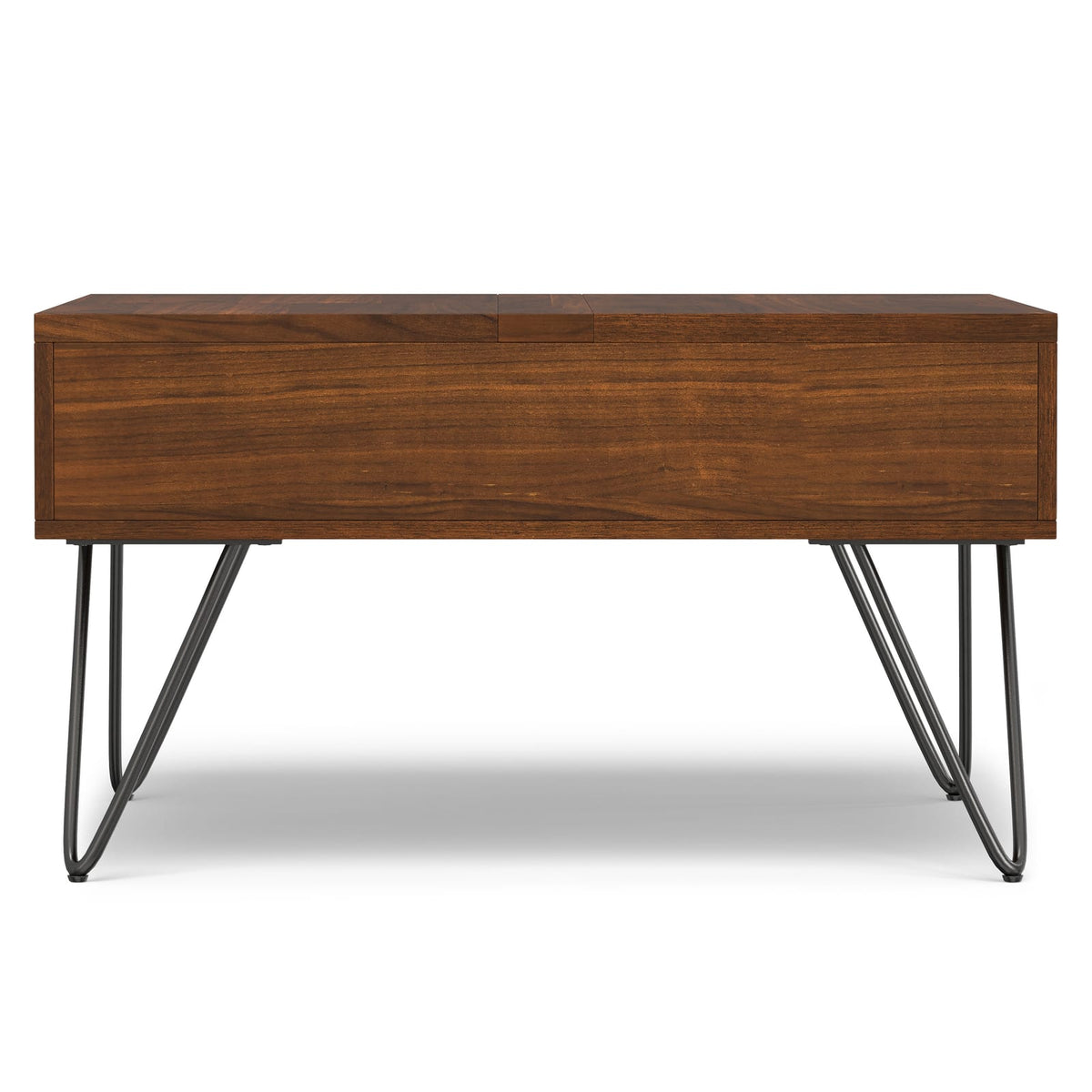 32 Inch Walnut Lift Top Square Coffee Table - Extendable Dining Table for Living Room