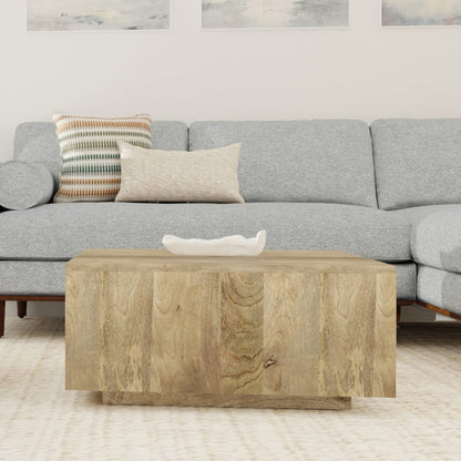 Solid Mango Wood Square Coffee Table for Modern Living Spaces for Living Room