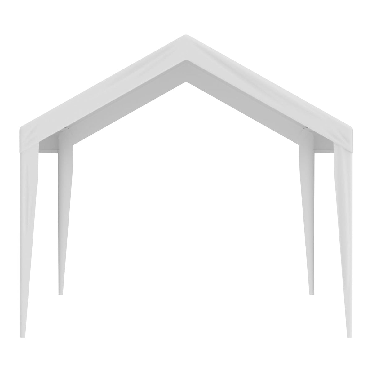 10x20 ft White Plastic Carport Canopy Cover Heavy Duty Waterproof