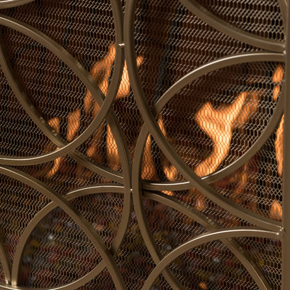 Gold Iron Fire Screen - Outdoor Garden Shade