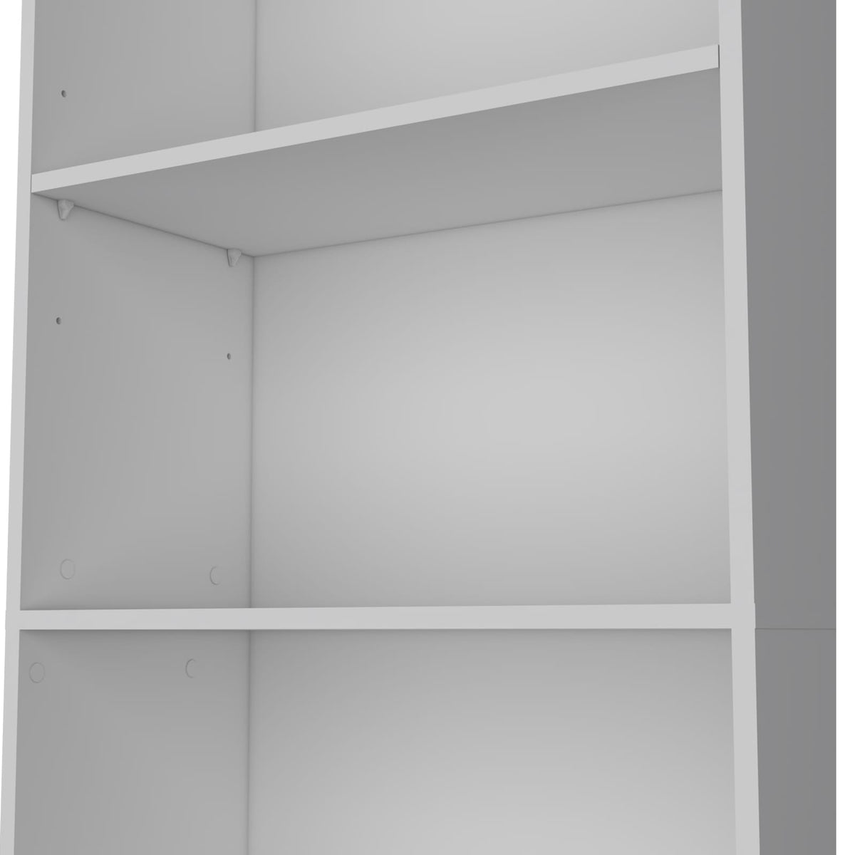 Modern White Engineered Wood Storage Shelves for Living Room
