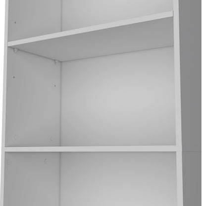 Modern White Engineered Wood Storage Shelves for Living Room