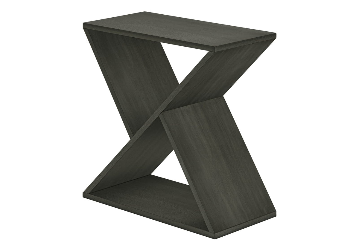Accent Table - Dark Green MDF Side Table, Narrow Storage for Living Room