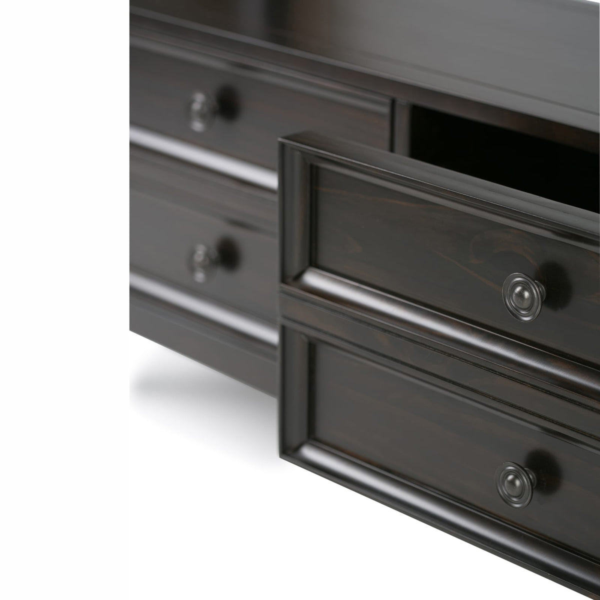 Dark Brown Wood Console Table - 48" Wide Entryway Table