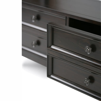 Dark Brown Wood Console Table - 48" Wide Entryway Table