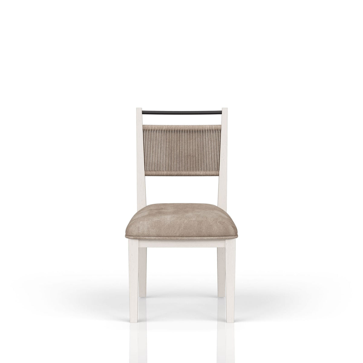 Rope Back Dining Chair - Beige & Vanilla Set of 2