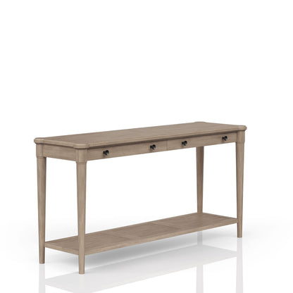 Sofa Table in Sand Finish - Storage & Style