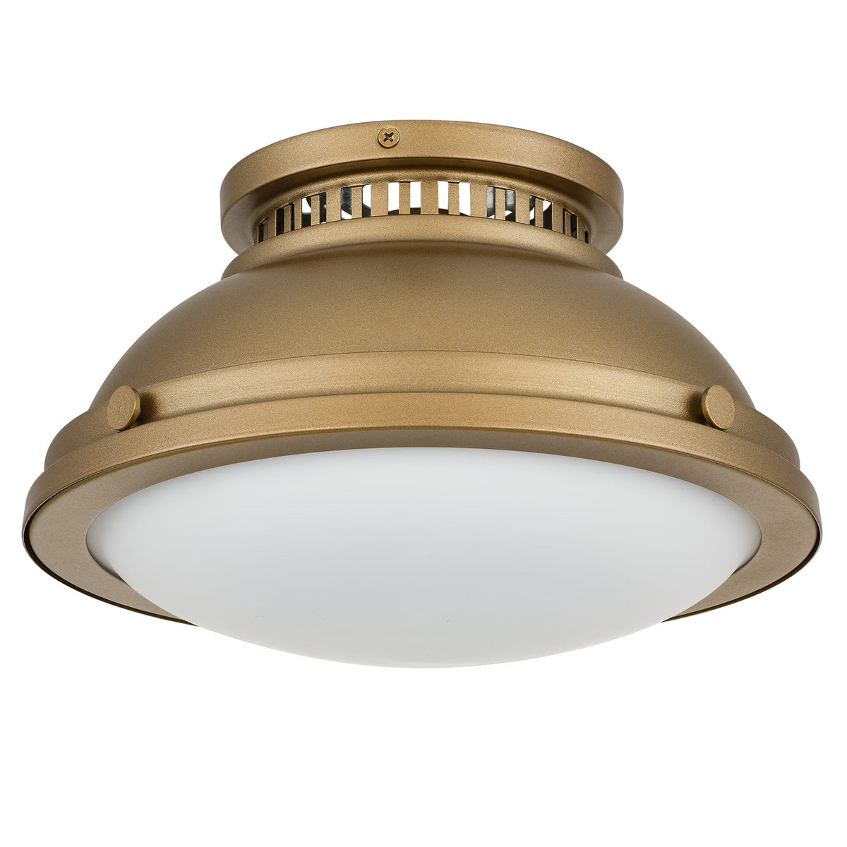 Brushed Brass Bedroom Flush Mount Light Fixture