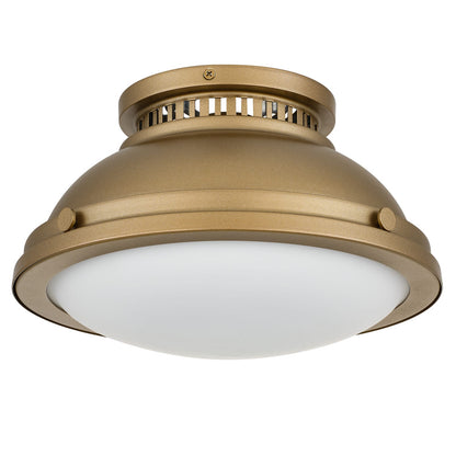 Brushed Brass Bedroom Flush Mount Light Fixture