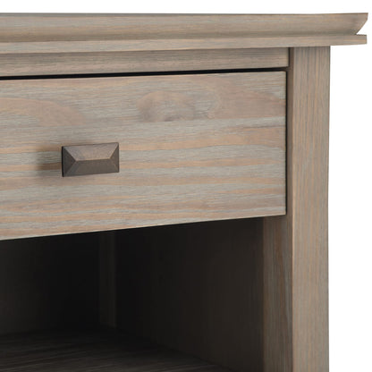 Artisan 24 inch Wide Solid Wood Bedside Table - Light Brown