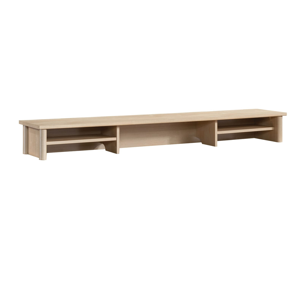 Hutch with Storage Cubbyholes - White Engineered Wood Desk