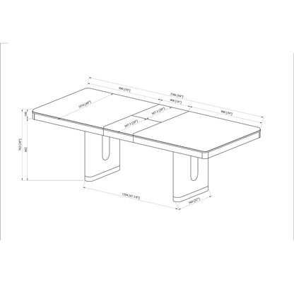 MORGAN Dining 6PC Table, Chair & Bench Set - Natural Finish