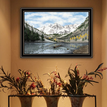 Trendy Wall Art Maroon Bells - Living Room Bedroom Decor