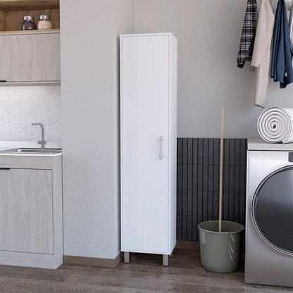 White Kitchen Storage Cabinet 3-4 Spaces Freestanding