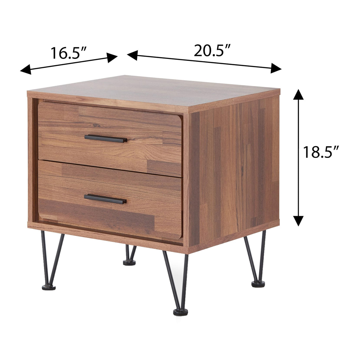 Walnut 2-Drawer Accent Table - Modern Style for Living Room