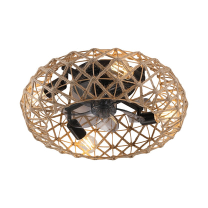 Earthy Yellow Ceiling Fan with Remote Control