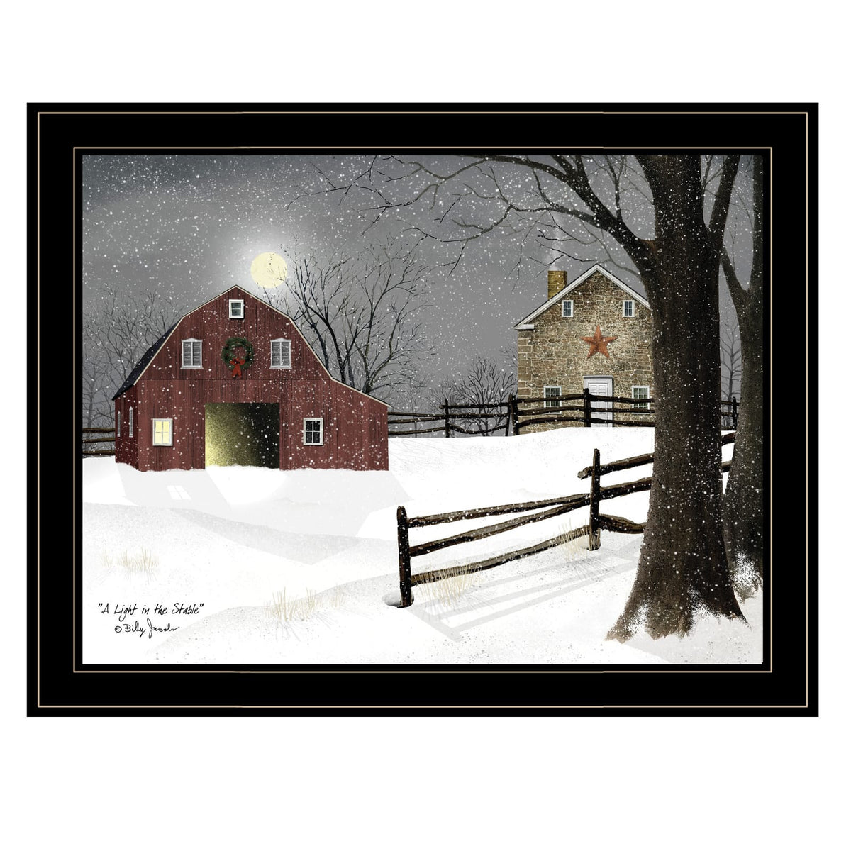 Black Framed Billy Jacobs Print - Wall Art Decor