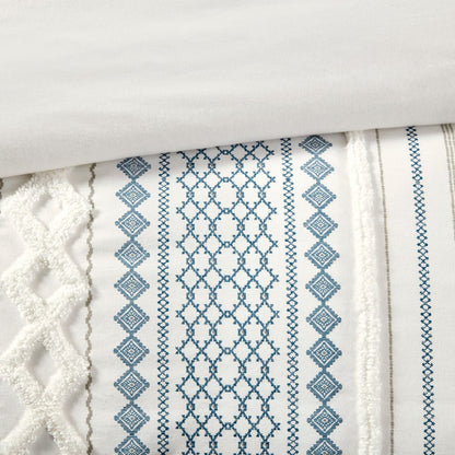 King Cotton Aztec Print Duvet Cover Set Multicolor