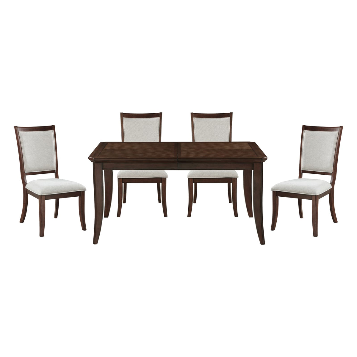 Cherry Wood Dining Table Set - Seats 4 with Extension