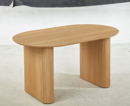 4-6 Person Oak Dining Table - MDF Top